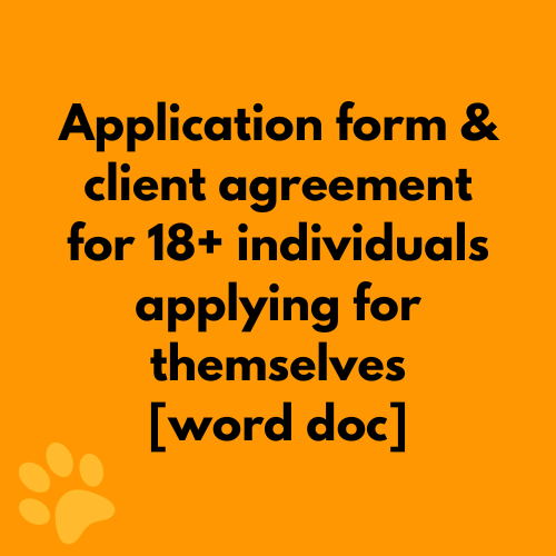 Word doc - applicant & agreement for disabled individuals self applying